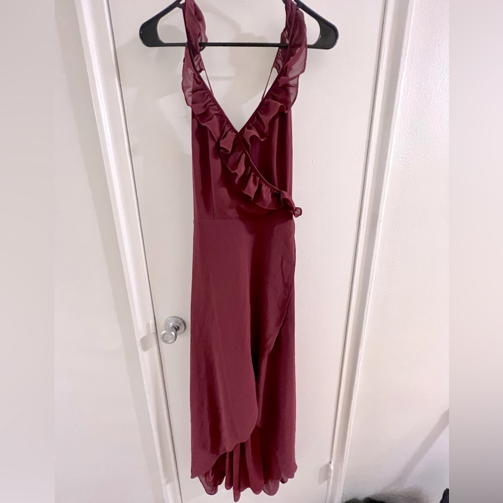 Burgundy cocktail dress